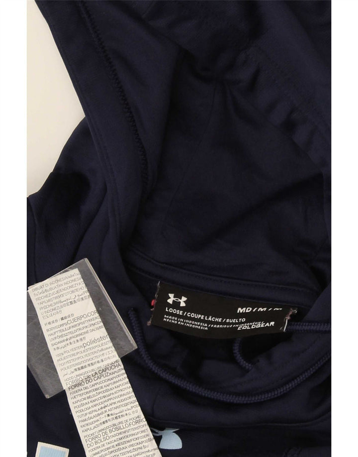 Under Armour Mens Graphic Hoodie Jumper Medium Navy Blue