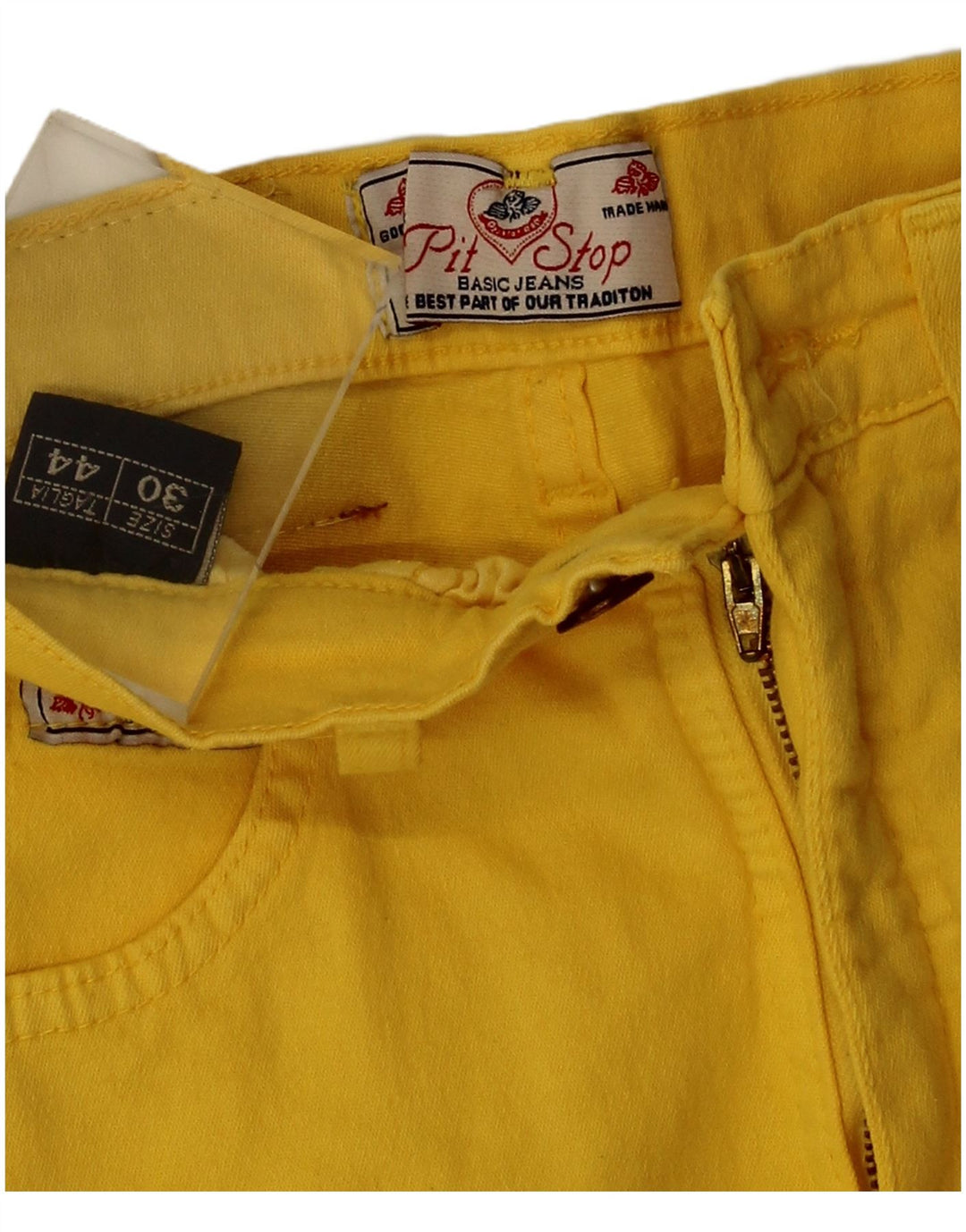 Pit Stop Γυναικείο Ψηλόμεσο Παντελόνι IT 44 Medium W24 L28 Κίτρινο