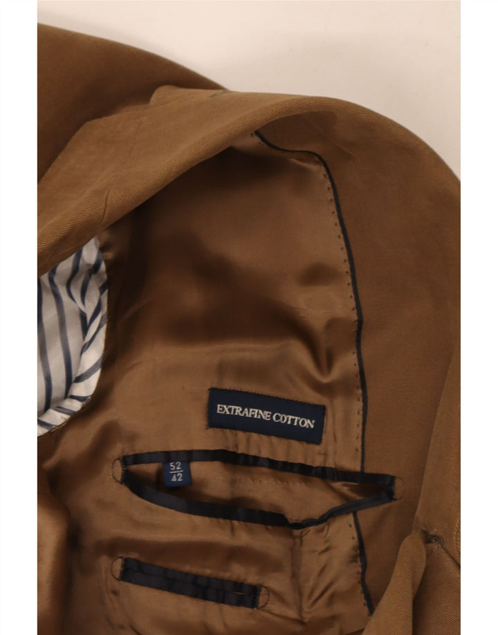 Massimo Dutti Ανδρικό σακάκι μπλέιζερ με 3 κουμπιά EU 52 Μεγάλο μπεζ βαμβακερό