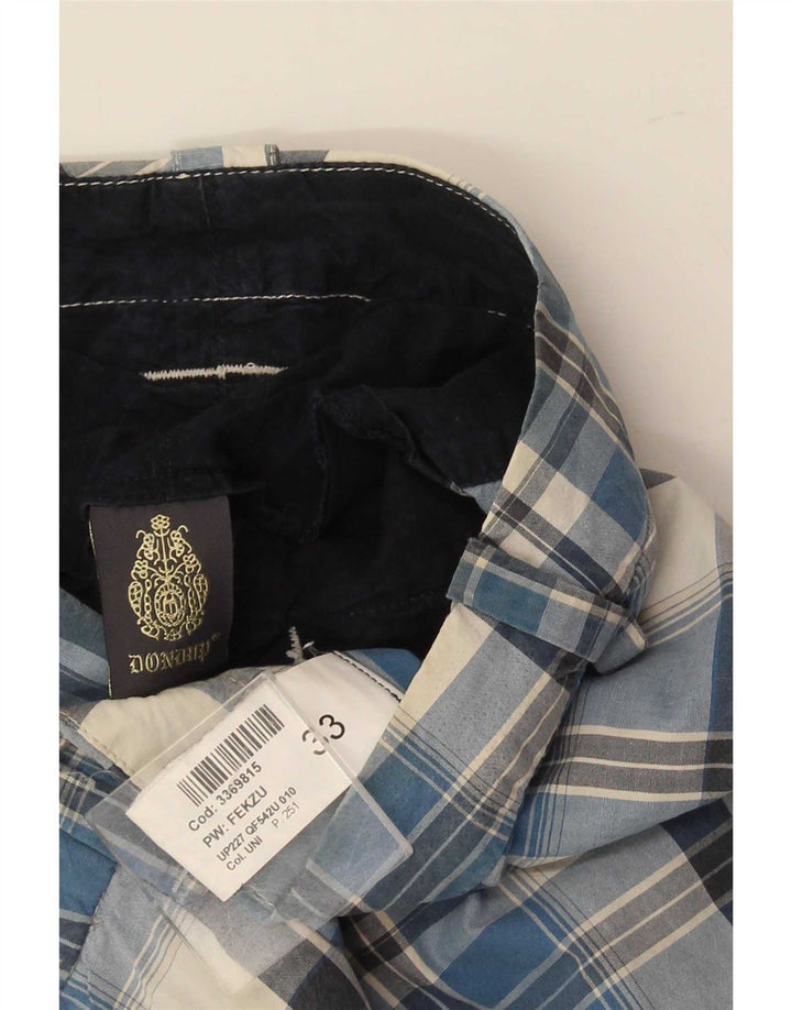 Ανδρικό σορτς chino Dondup W33 μεσαίου μπλε Check