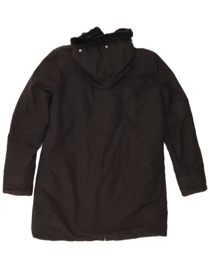 Zara Γυναικείο Αντιανεμικό Παλτό UK 10 Small Black