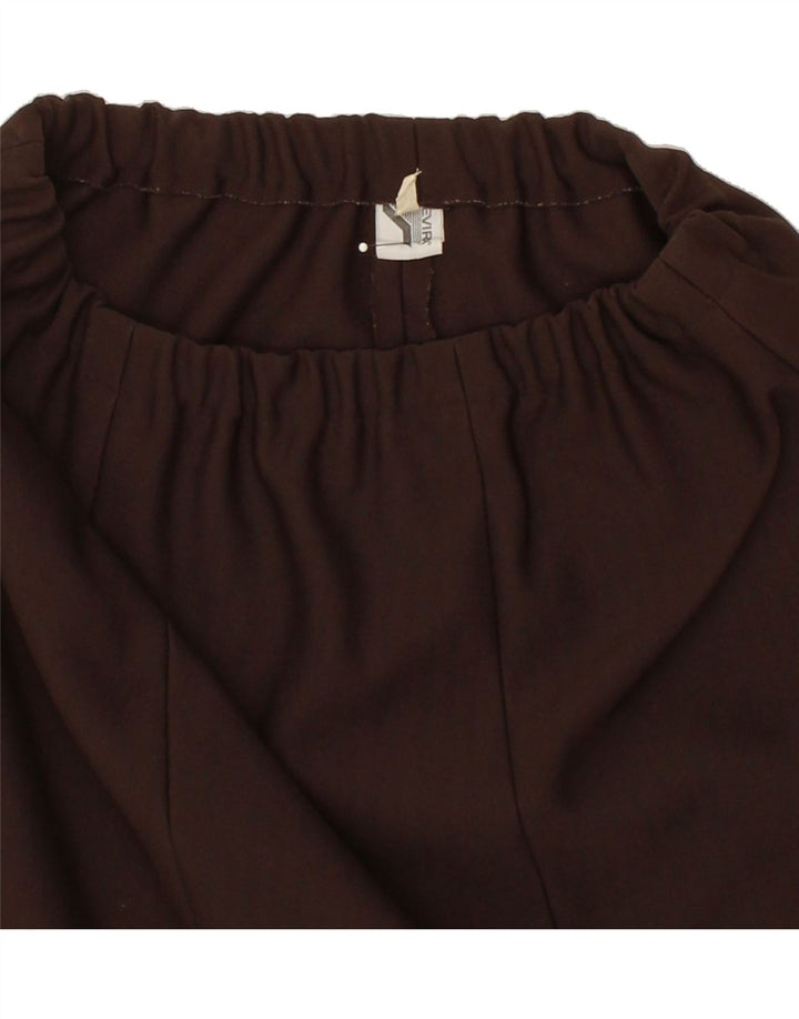 TREVIRA Womens A-Line Skirt UK 8 Small W26  Brown Polyester Vintage Trevira and Second-Hand Trevira from Messina Hembry 