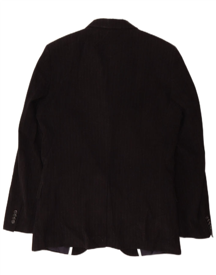 HUGO BOSS Ανδρικό σακάκι μπλέιζερ με 2 κουμπιά EU 50 μεγάλο μαύρο βαμβακερό ρίγες