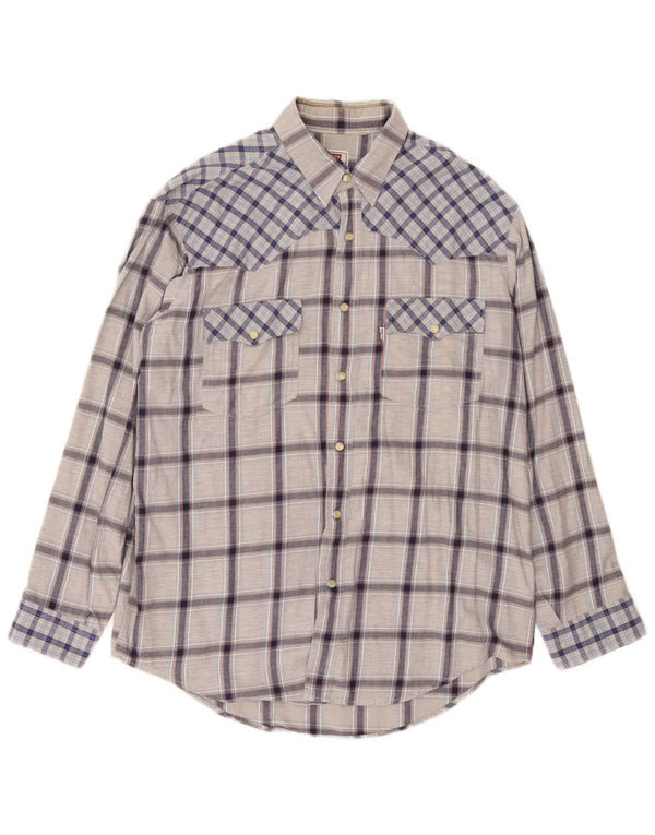 Ανδρικό πουκάμισο Levi's Large Grey Check Cotton