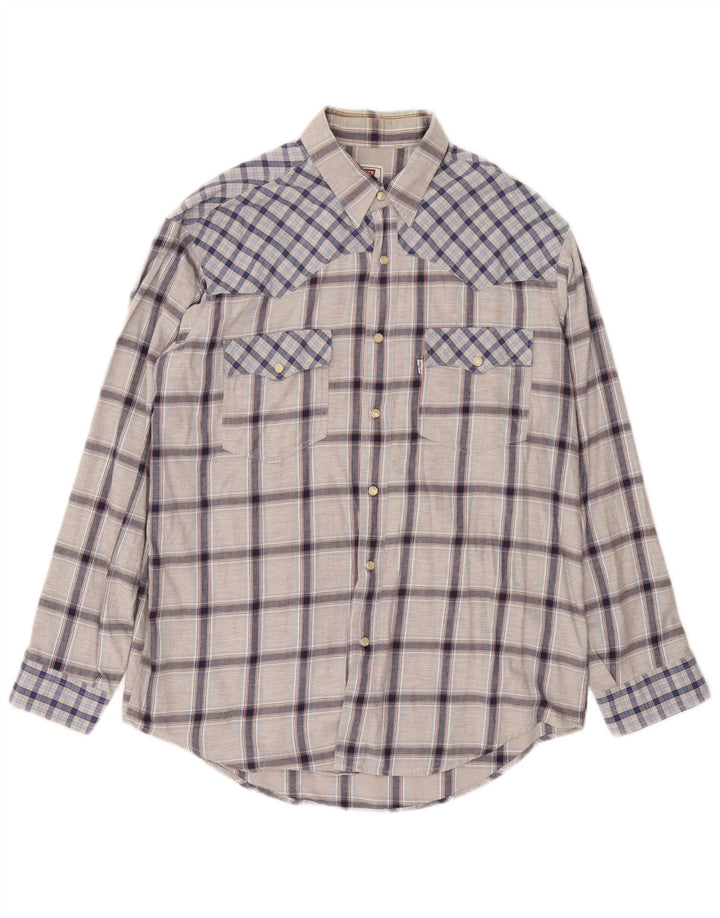 Ανδρικό πουκάμισο Levi's Large Grey Check Cotton