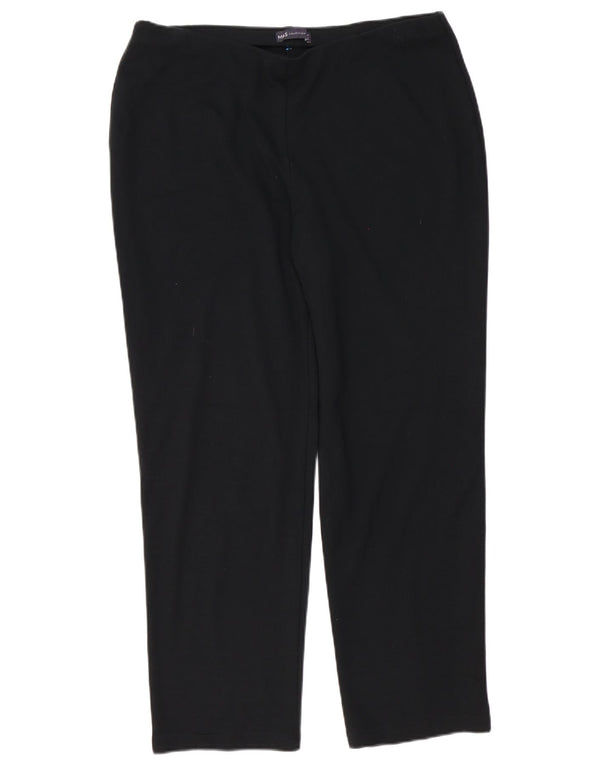 Marks & Spencer Γυναικείο ίσιο casual παντελόνι UK 16 μεγάλο W36 L28 μαύρο