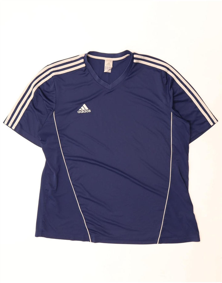 Ανδρικό T-Shirt Adidas Top 2XL Navy Blue Polyester