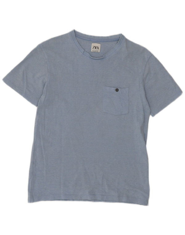 Zara Ανδρικό T-Shirt Top Small Blue