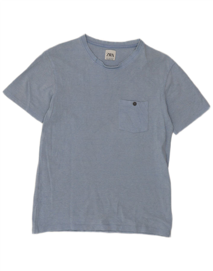 Zara Ανδρικό T-Shirt Top Small Blue