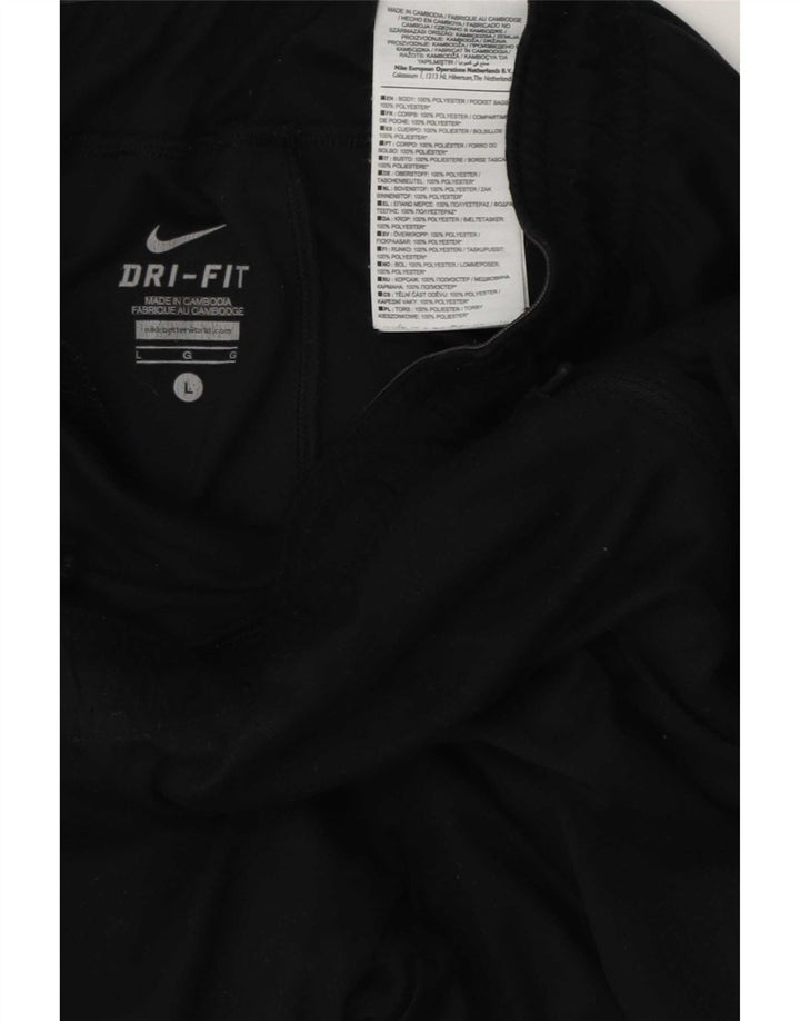 Ανδρικό παντελόνι αθλητικής φόρμας Nike Dri Fit μεγάλο μαύρο πολυεστέρα