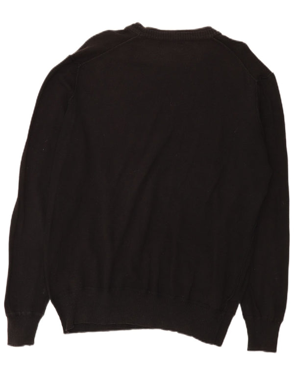 Ανδρικό πουλόβερ Zara Boat Neck Jumper XL Μαύρο βαμβακερό