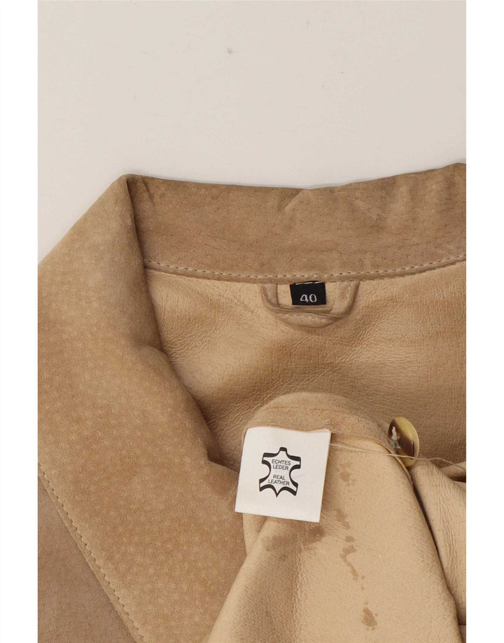 Vintage Γυναικείο Suede Gilet EU 40 Medium Beige Leather