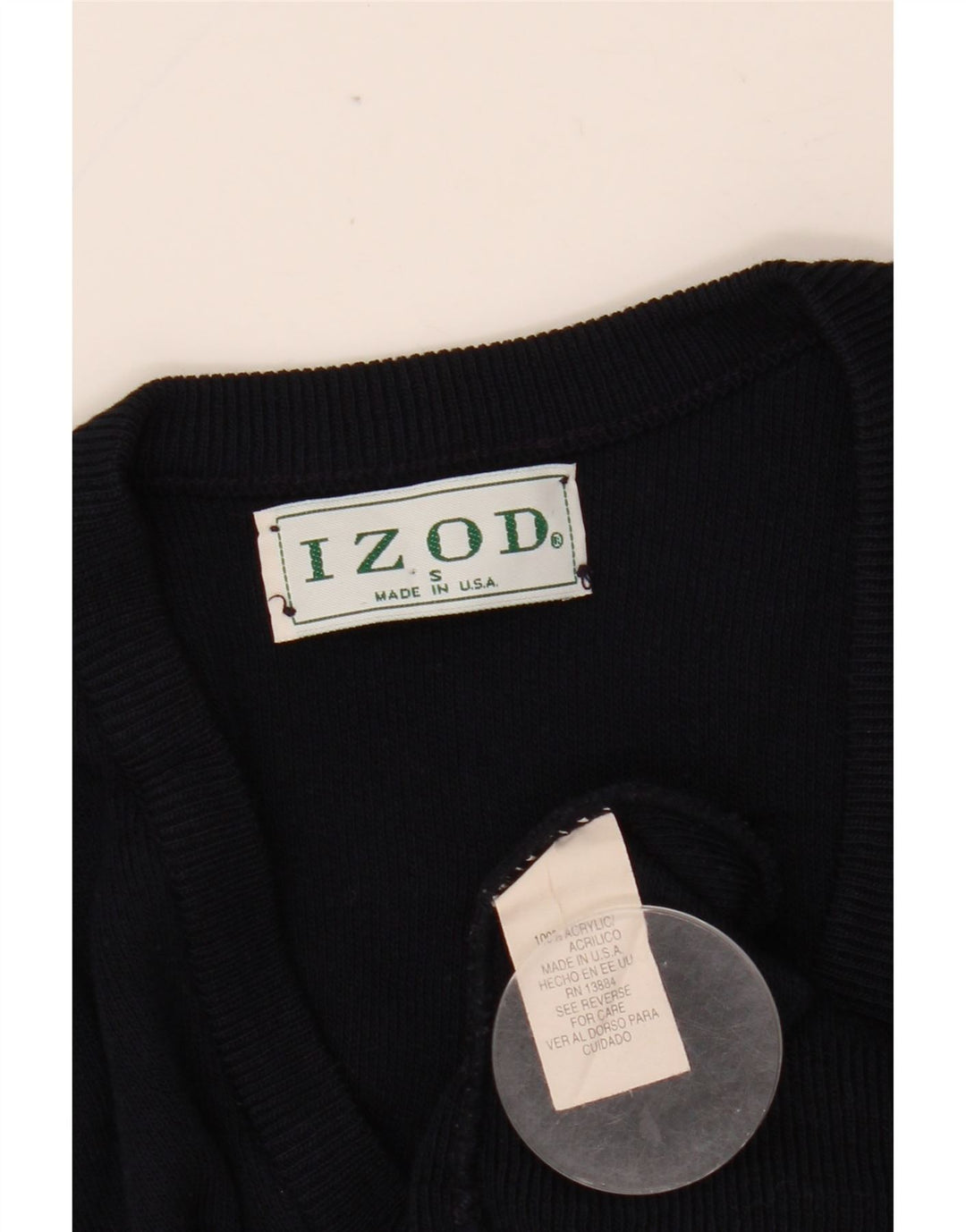 IZOD Ανδρικό πουλόβερ με λαιμόκοψη με λαιμόκοψη Μικρό μπλε ακρυλικό