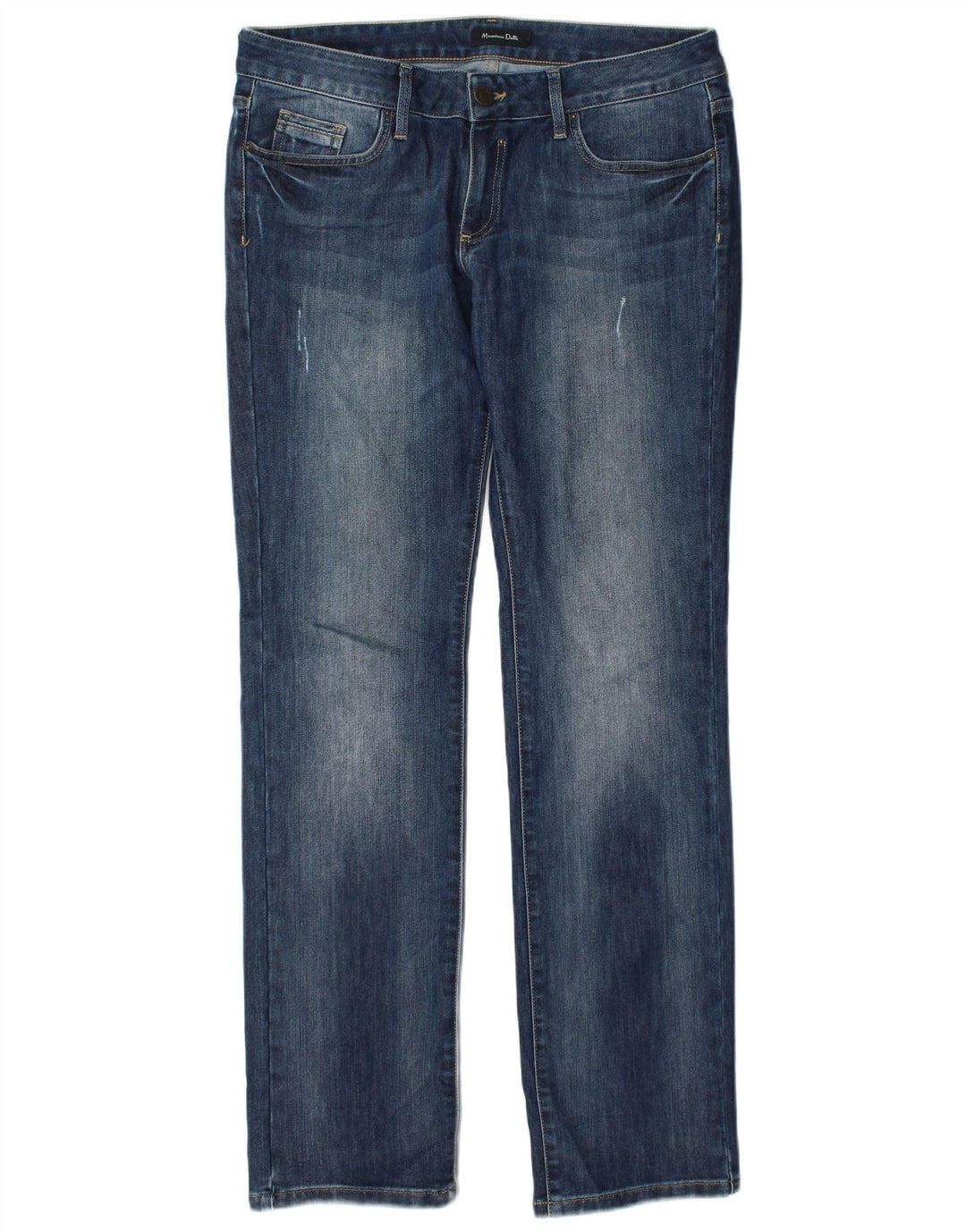 Massimo Dutti Γυναικεία ίσια τζιν EU 42 Large W32 L34 Navy Blue