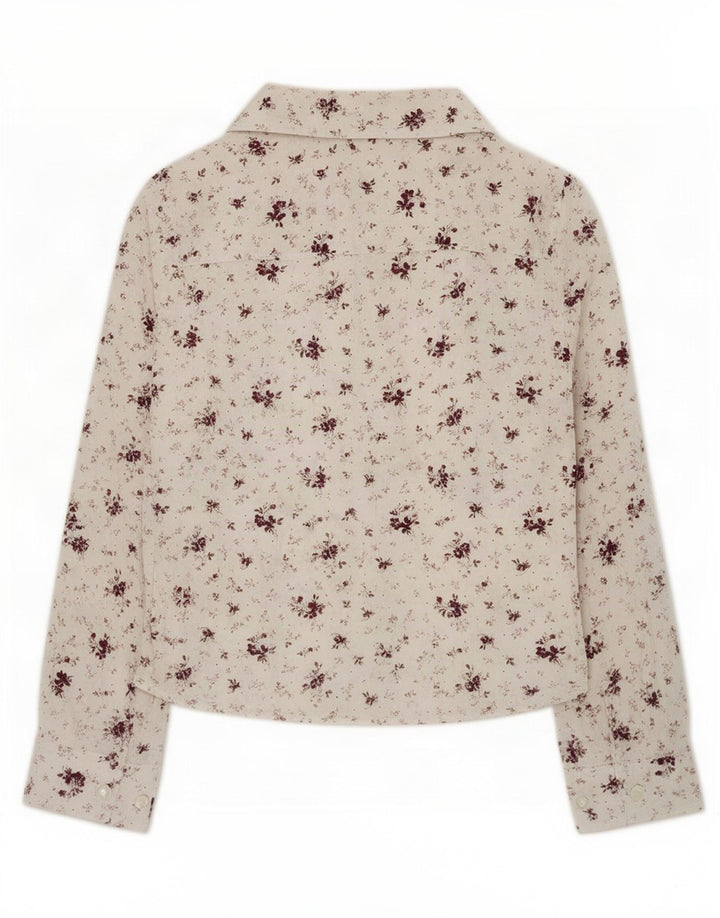 Laura Ashley Γυναικείο πουκάμισο UK 12 Medium White Floral