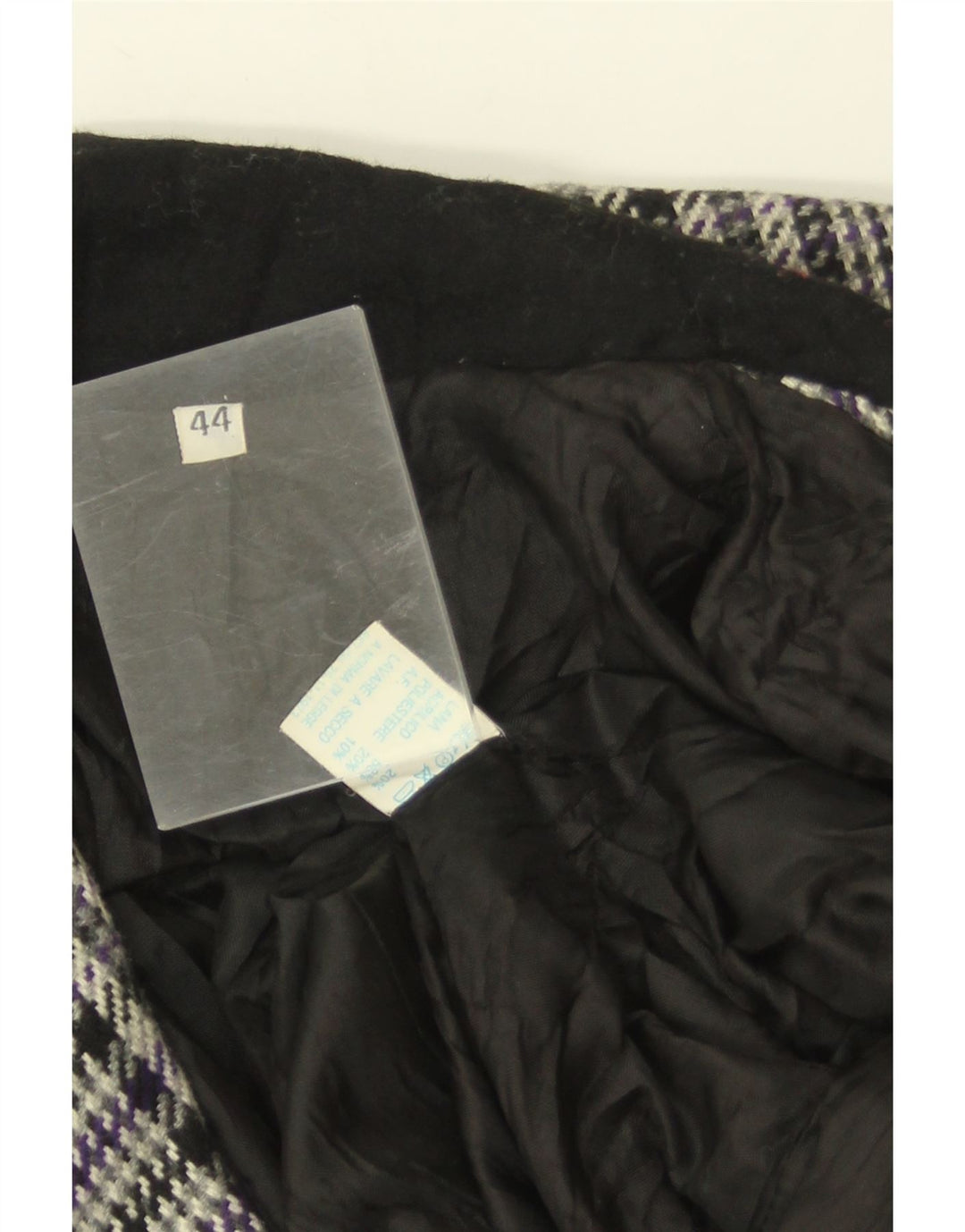 Vintage γυναικείο σακάκι με 3 κουμπιά σακάκι IT 44 μεσαίο γκρι μαλλί Houndstooth