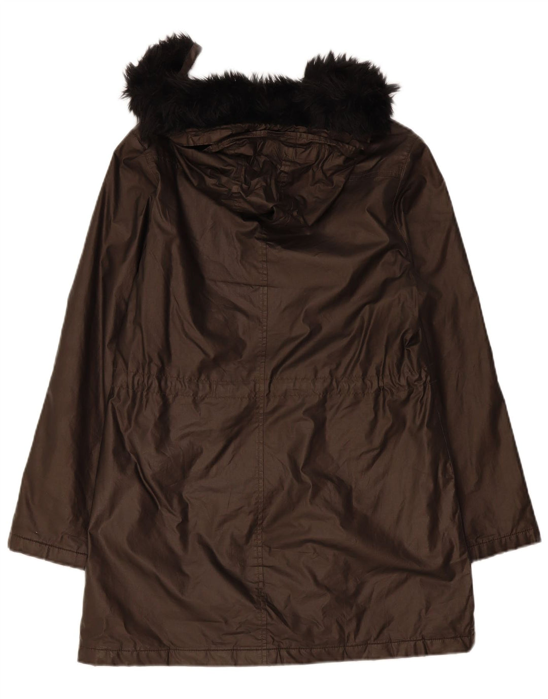 Marks & Spencer γυναικείο μπουφάν Parka με κουκούλα UK 10 Small Brown Polyamide