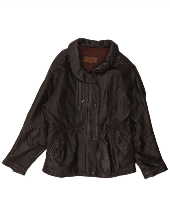 Victory Γυναικείο Δερμάτινο Μπουφάν IT 44 Μεσαίο Μαύρο Δερμάτινο