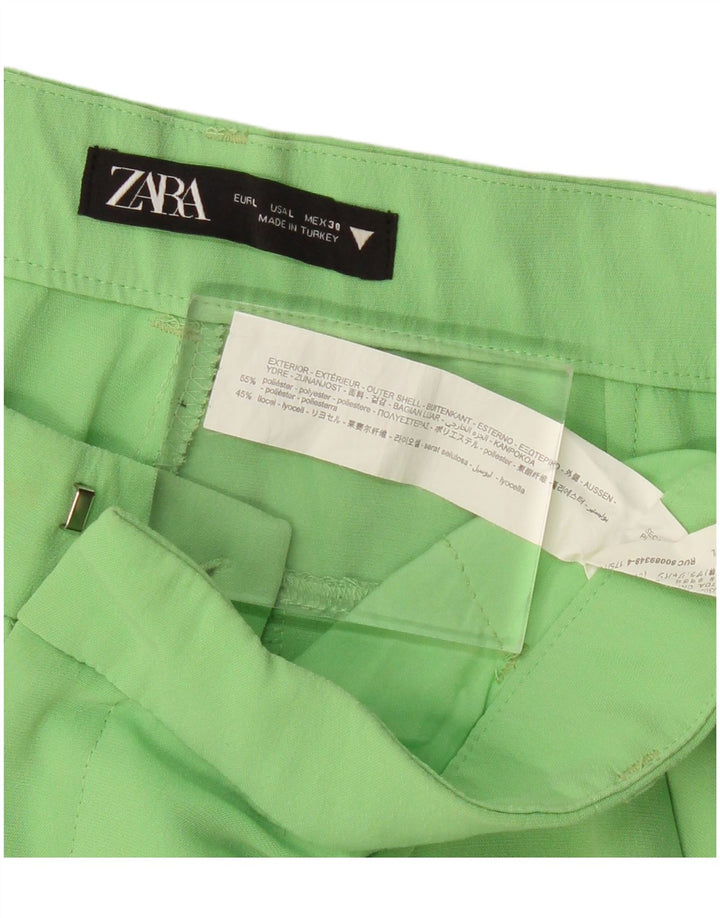 Zara Γυναικείο ίσιο παντελόνι Chino Large W34 L33 Green Polyester