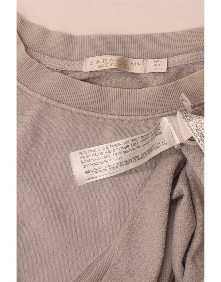 Zara Γυναικεία φούτερ μεγάλου μεγέθους Jumper UK 16 Larg γκρι βαμβακερό
