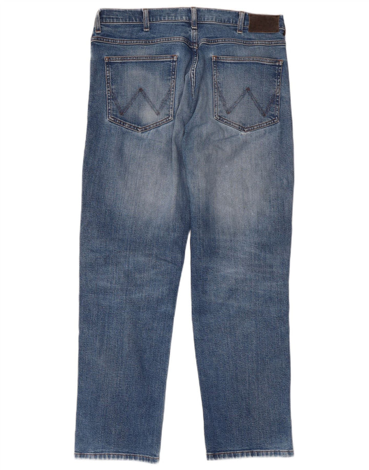 Ανδρικό τζιν WRANGLER Distressed Straight W34 L30 Μπλε βαμβακερό