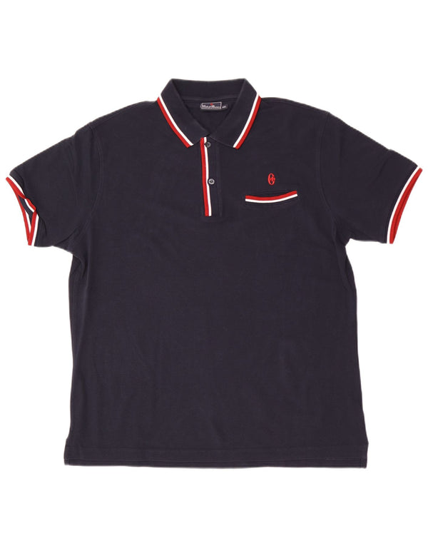 Ανδρικό μπλουζάκι πόλο Conte of Florence 2XL Navy Blue Cotton