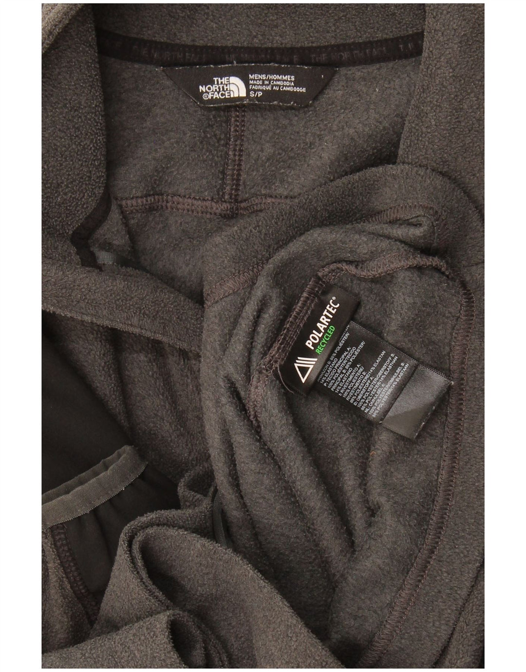 The North Face Ανδρικό Fleece Jacket UK 36 Small Grey Colourblock Polyester