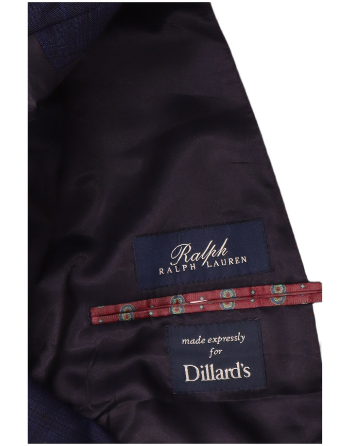 Ralph Lauren Ανδρικό σακάκι με 2 κουμπιά μπλέιζερ UK 40 Large Navy Blue Check