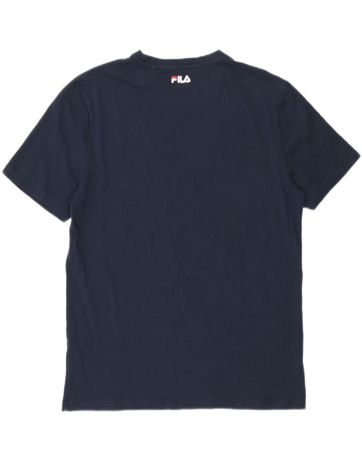 Ανδρικό γραφικό T-Shirt Fila Top Medium Navy Blue
