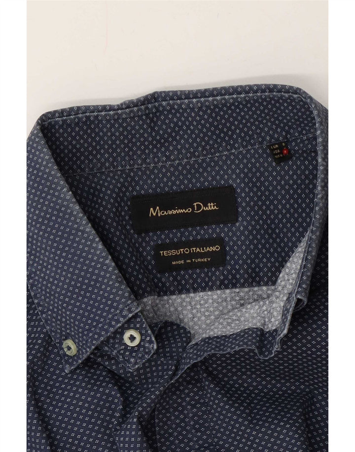 Ανδρικό πουκάμισο Massimo Dutti Small Navy Blue Spotted