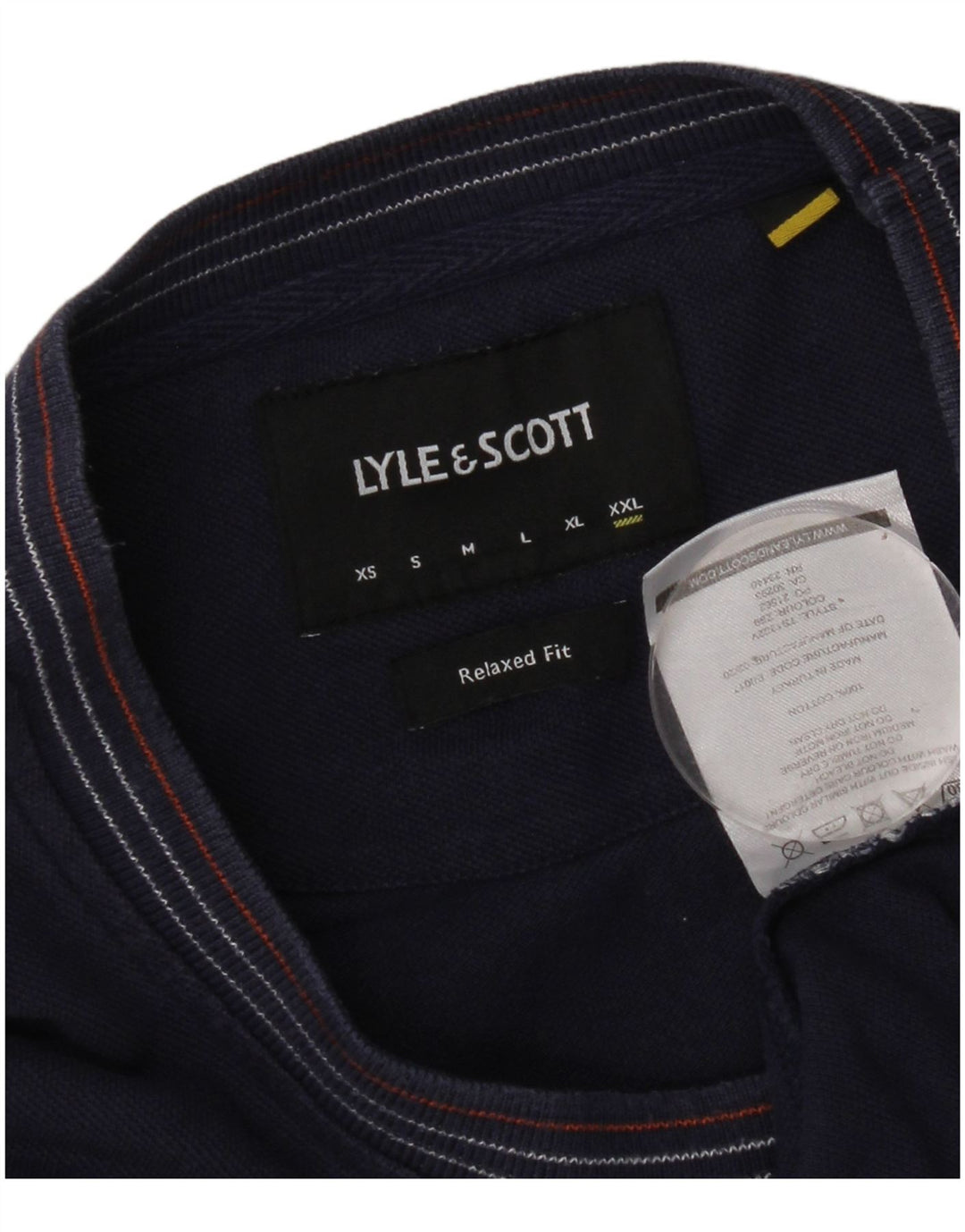 Lyle & Scott Ανδρικό T-Shirt Top 2XL Navy Blue Cotton
