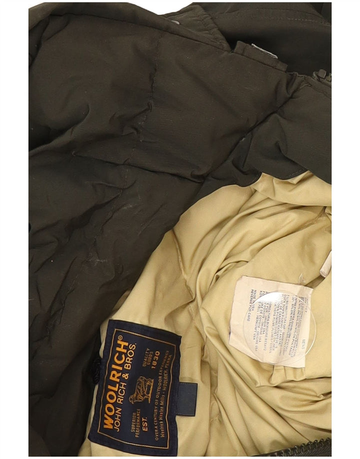 Woolrich Ανδρικό μπουφάν με κουκούλα UK 40 μεγάλο βαμβακερό χακί