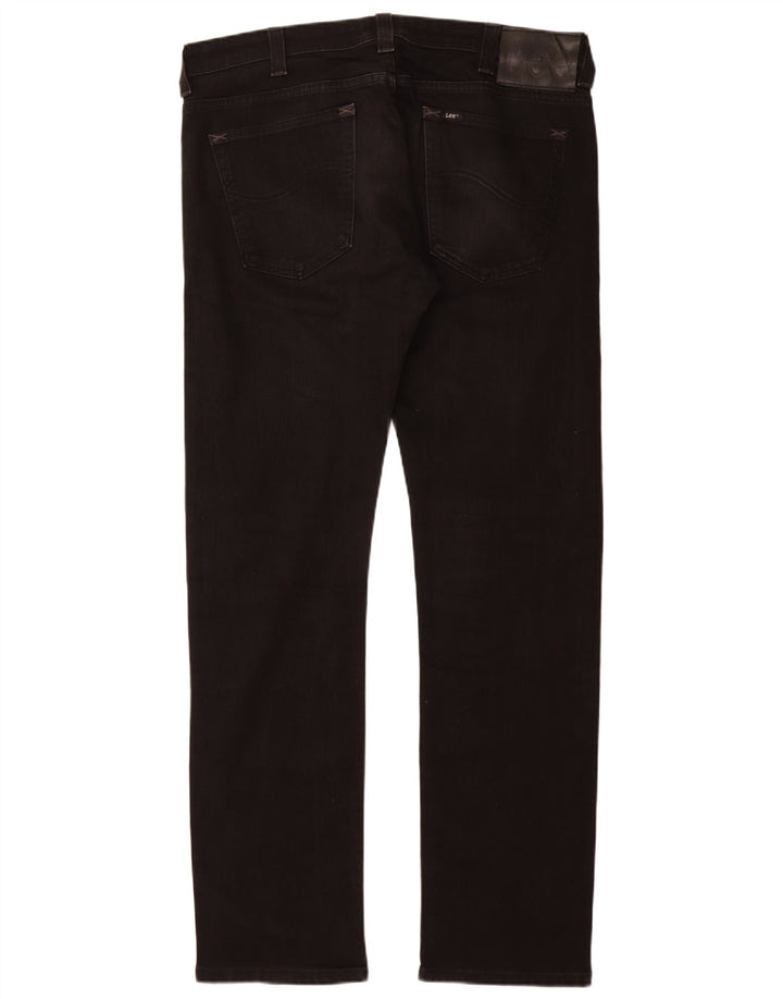 Lee Mens Powell Straight Jeans W38 L36 Μαύρο βαμβακερό