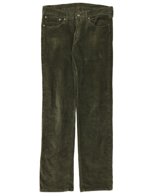 Levi's Mens 751 Straight Corduroy Παντελόνι W34 L34 Χακί Βαμβακερό