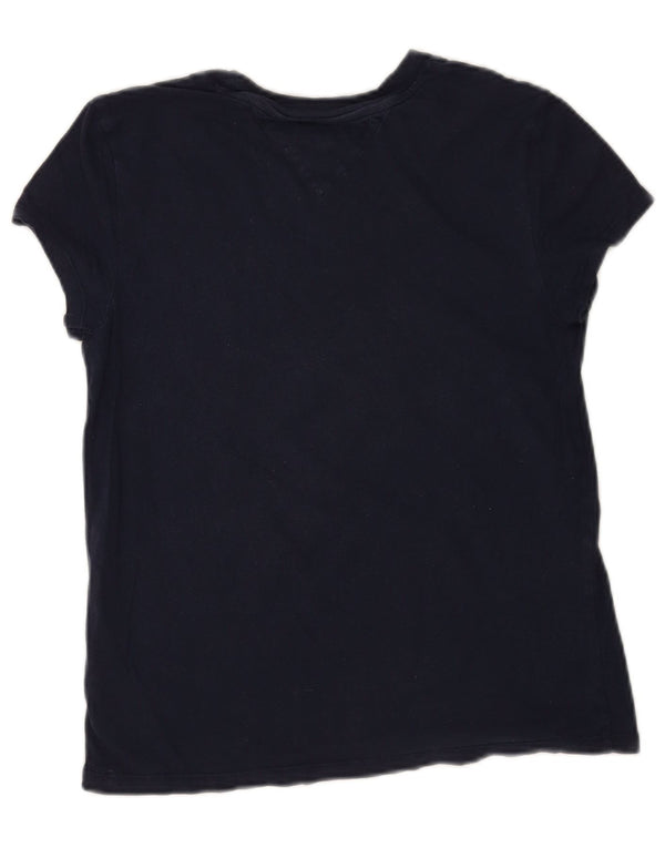 Γυναικείο γραφικό μπλουζάκι Tommy Hilfiger Top UK 10 Small Navy Blue από βαμβάκι