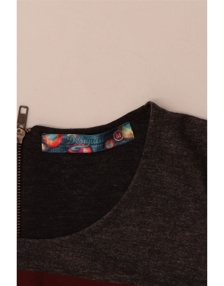 Γυναικείο μακρυμάνικο φόρεμα Desigual UK 12 Medium Grey Geometric