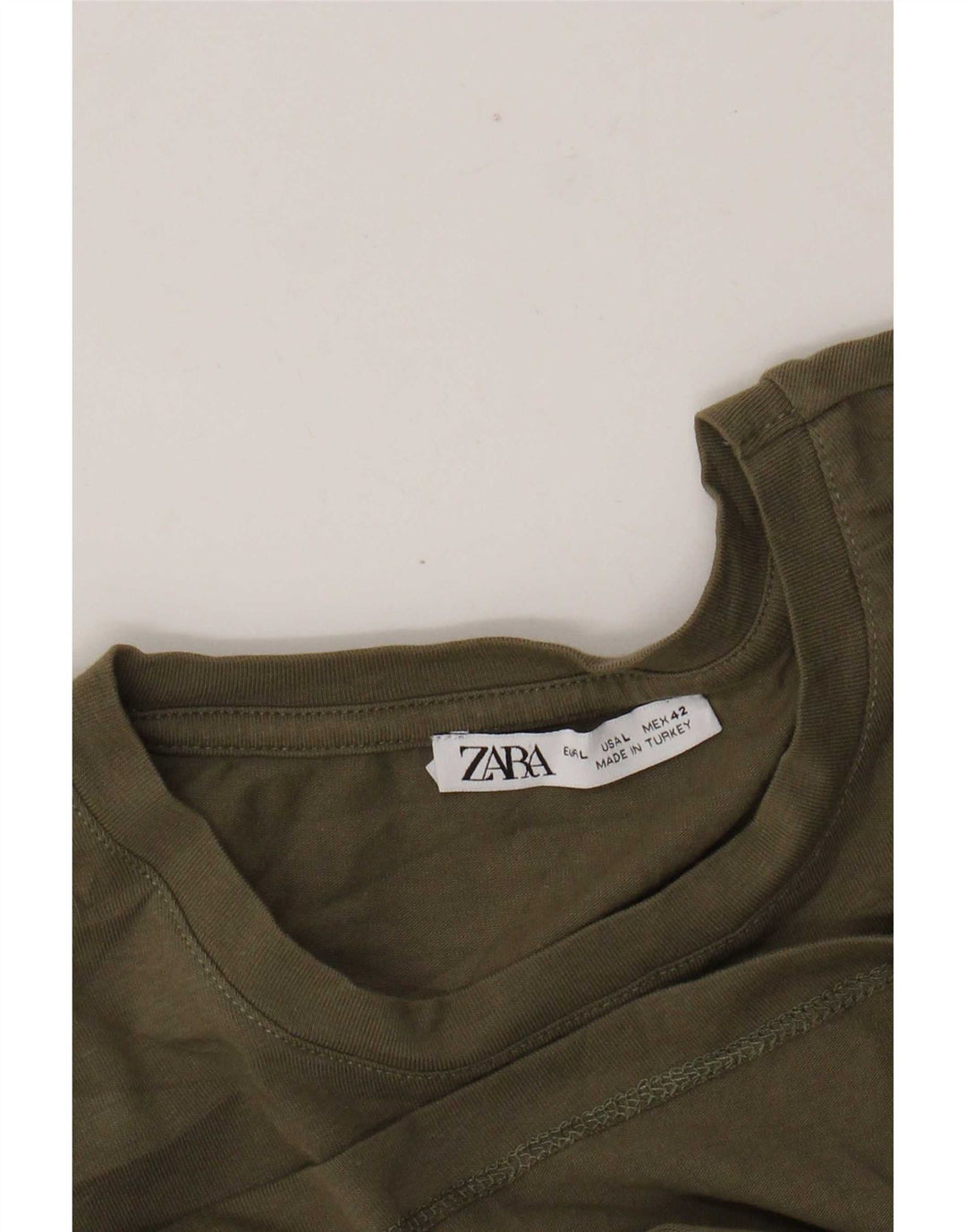 Zara Ανδρικό T-Shirt Top Large Khaki