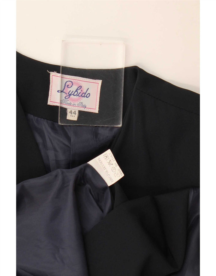 Lybido Γυναικείο Παλτό με διπλό στήθος IT 44 Medium Navy Blue Floral Polyester