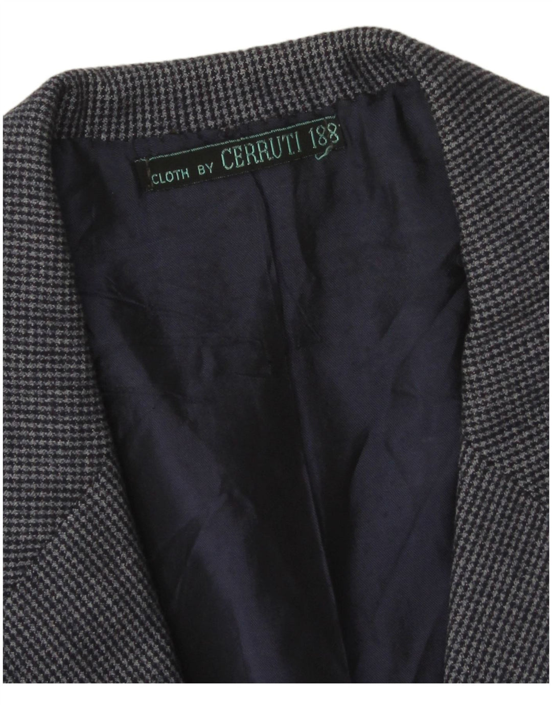 Cerruti 1881 Ανδρικό σακάκι 2 κουμπιών σακάκι UK 38 Medium Navy Blue Check