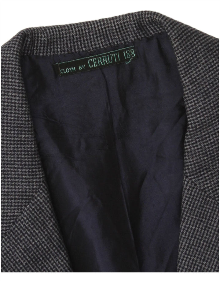 Cerruti 1881 Ανδρικό σακάκι 2 κουμπιών σακάκι UK 38 Medium Navy Blue Check