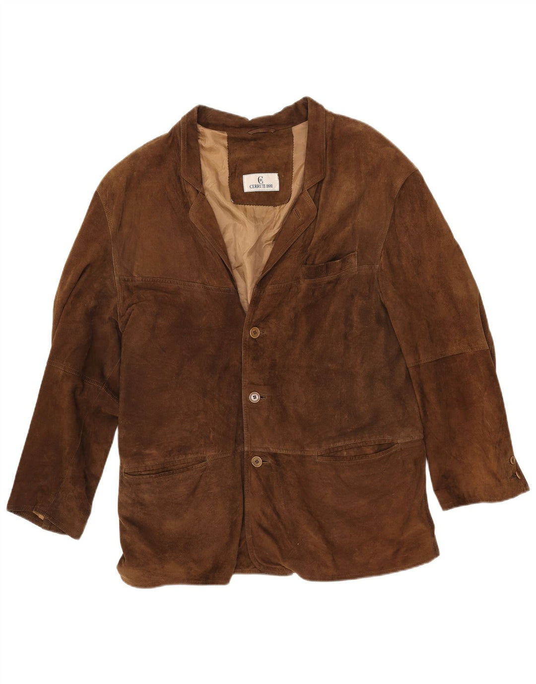 CERRUTI 1881 Ανδρικό Suede Jacket UK 40 Large Brown