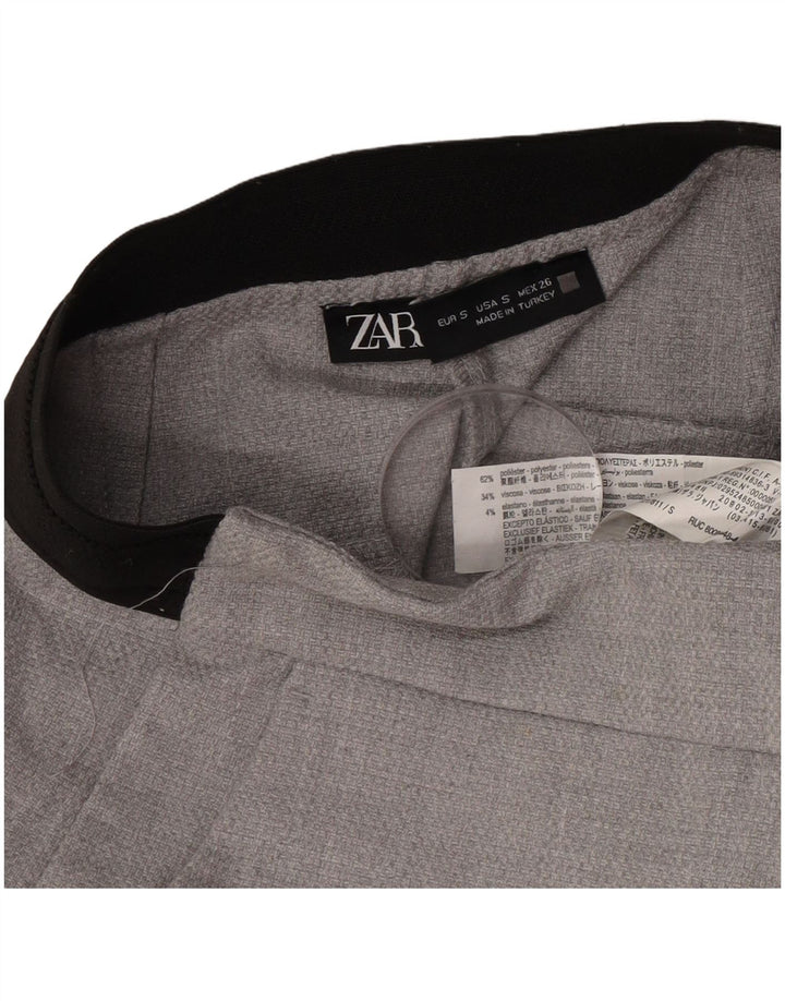 Zara Γυναικείο Slim Suit Παντελόνι Small W26 L28 Grey Polyester