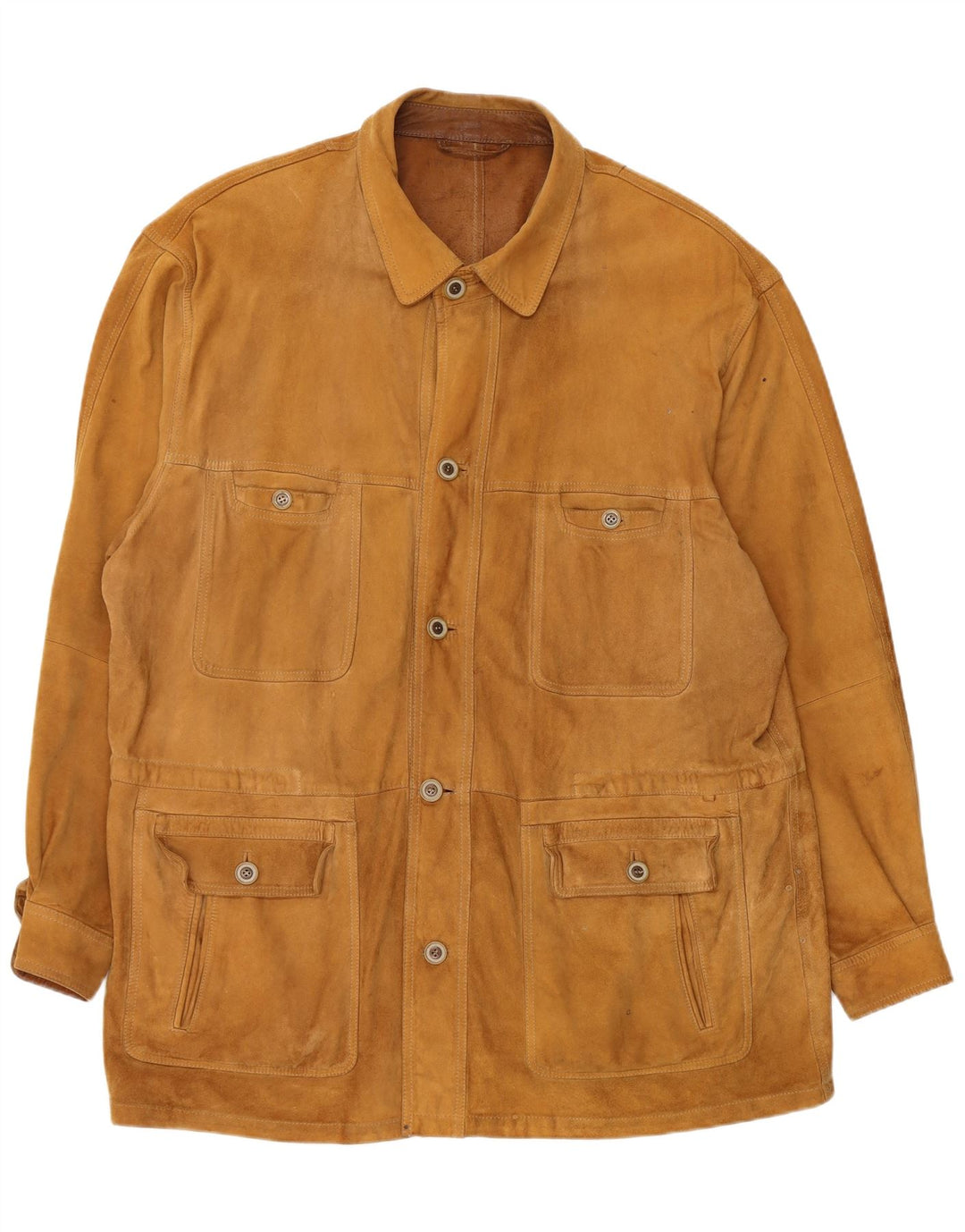 Ανδρικό παλτό ASGARD Suede UK 42 XL Καφέ