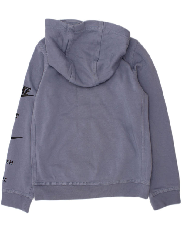 Nike Boys Swoosh Graphic Hoodie Jumper 8-9 ετών Μικρό μπλε βαμβακερό