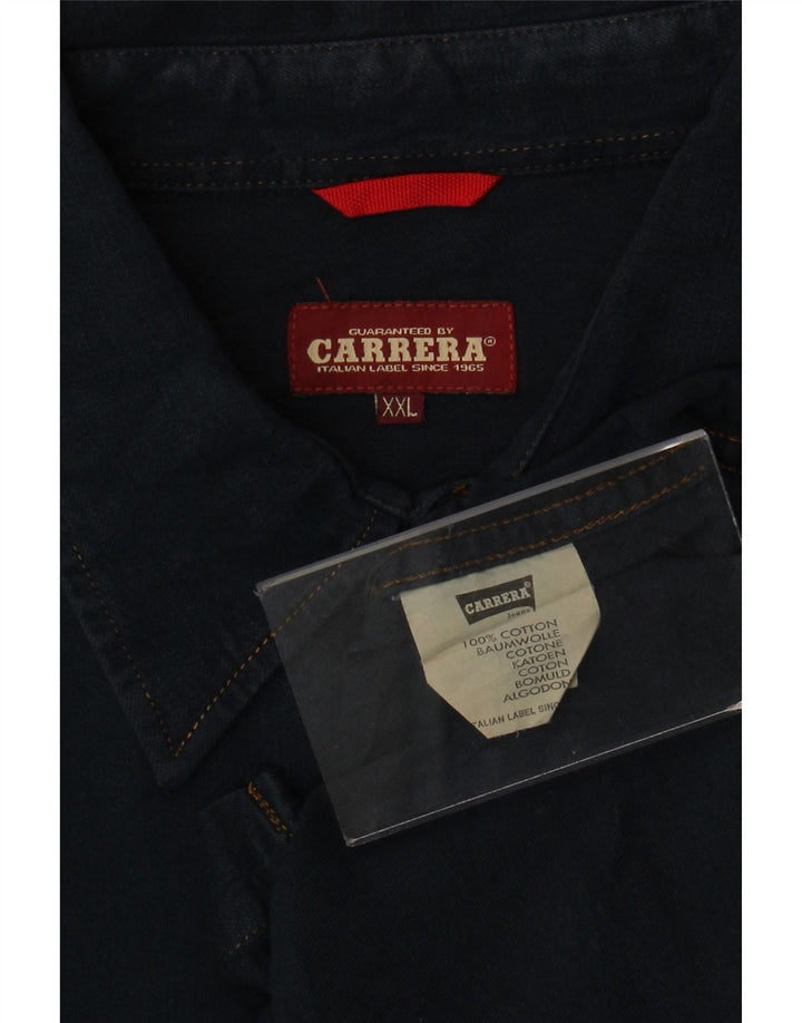 CARRERA Ανδρικό Τζιν Πουκάμισο 2XL Navy Blue Cotton