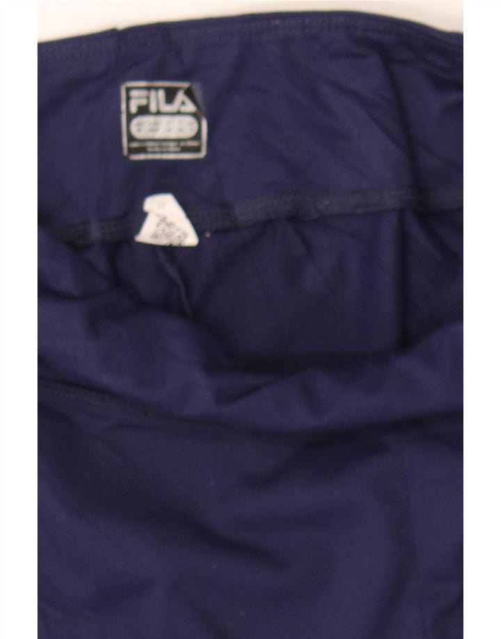 FILA Womens Leggings UK 12 Medium  Navy Blue Colourblock Vintage Fila and Second-Hand Fila from Messina Hembry 