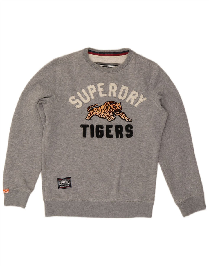 Ανδρικό γραφικό φούτερ Superdry Jumper Μικρό Γκρι βαμβακερό