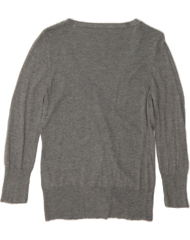 MOSSIMO Womens Cardigan Sweater UK 10 Small Grey Nylon Vintage Mossimo and Second-Hand Mossimo from Messina Hembry 