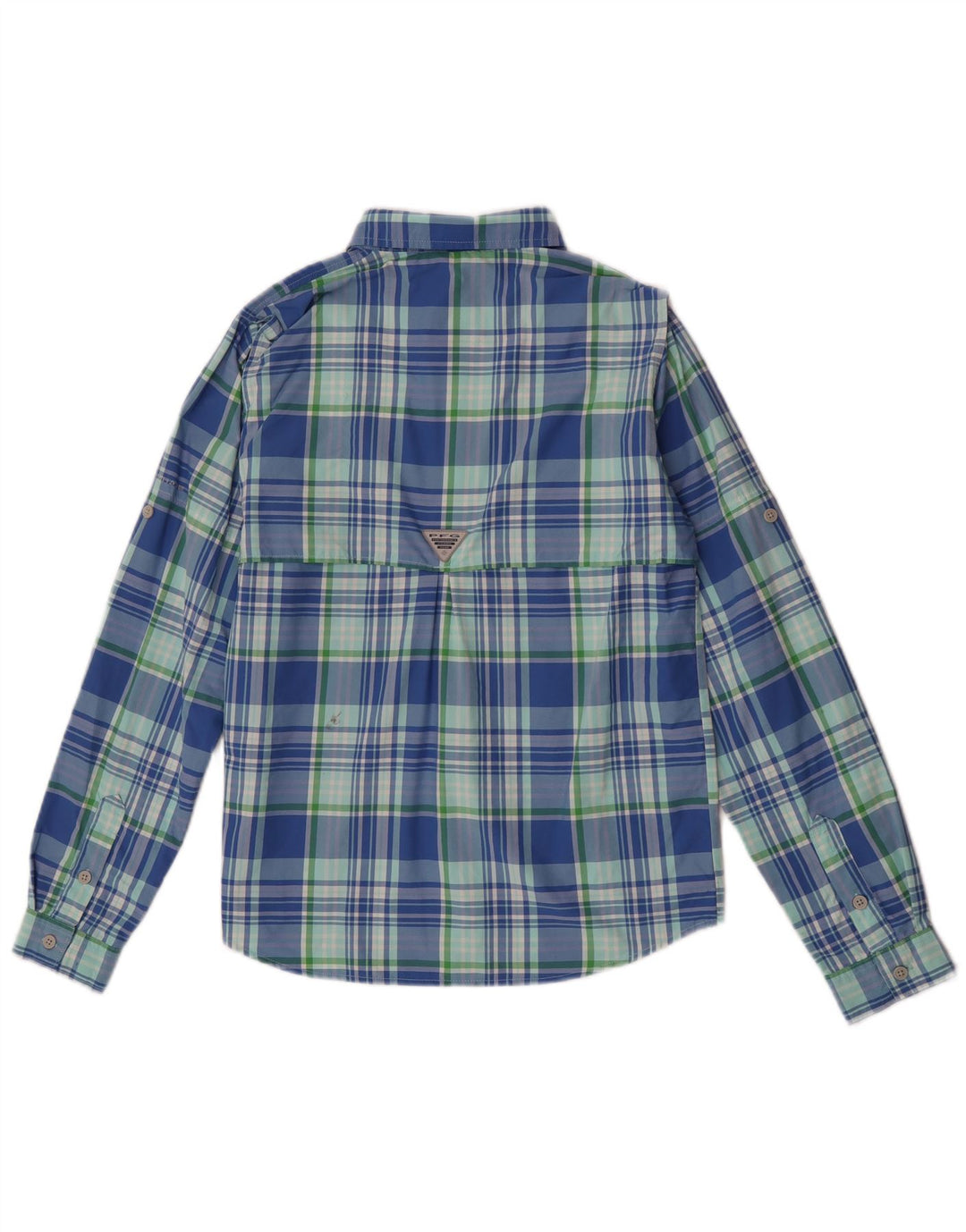 Μπλουζάκι Columbia Boys 11-12 Years Large Blue Check Nylon
