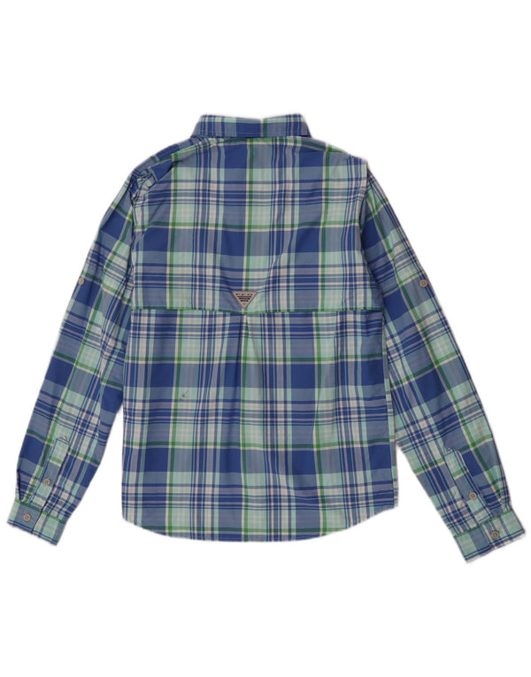 Μπλουζάκι Columbia Boys 11-12 Years Large Blue Check Nylon